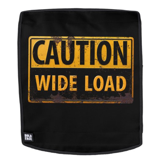 Funny, "CAUTION, Wide Load" waarschuwingsbord Rugtassen (Verwijderbaar gezicht)