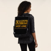 Funny, "CAUTION, Wide Load" waarschuwingsbord Rugtassen (Gedragen)
