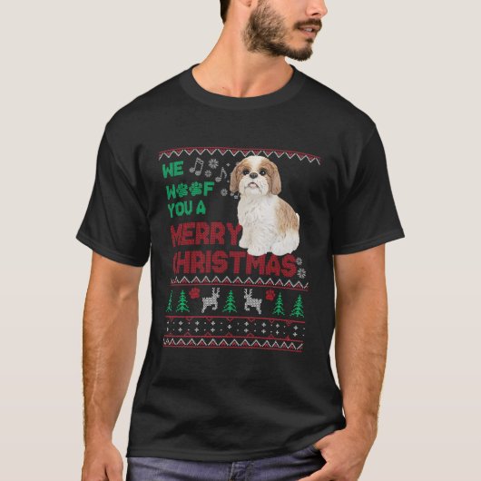 Funny Cavachon Lover Lelijk Kerst Hondenliefhebber T-shirt (Voorkant)