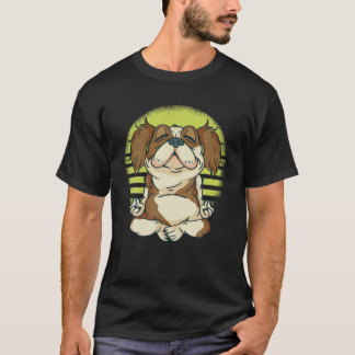 Funny Cavalier Dog Yoga Retro Funny Cavali T-shirt