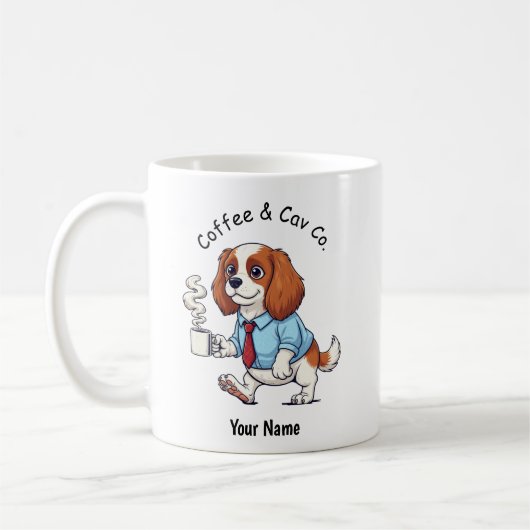 Funny Cavalier King Charles Business Suit Coffee  Koffiemok (Links)