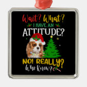 Funny Cavalier King Charles Spaniel Dog Metalen Ornament (Voorkant)