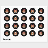Funny Cavalier King Charles Spaniel Heart Headnd V Ronde Sticker (Vel)