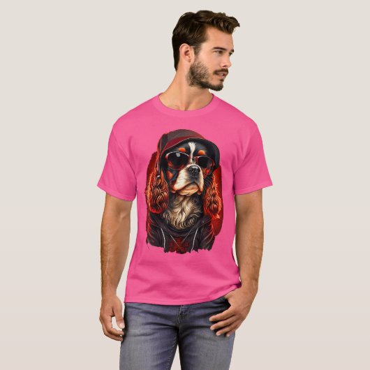 Funny Cavalier King Charles Spaniel Leuke Rap Hip  T-shirt (Voorkant volledig)