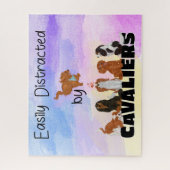 Funny Cavalier King Charles Spaniels Legpuzzel (Verticaal)