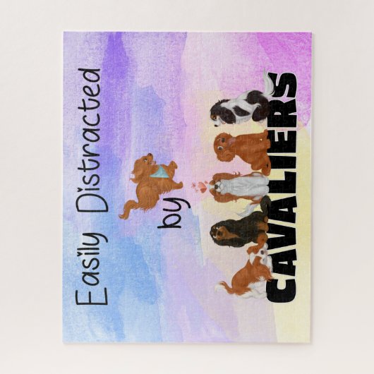 Funny Cavalier King Charles Spaniels Legpuzzel (Verticaal)