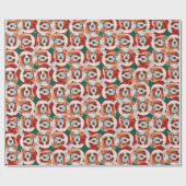 Funny Cavalier King-kerstpatroon Cadeaupapier (Vlak)