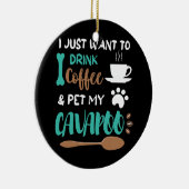 Funny Cavapoo Coffee Cool Cavapoo, eigenaar van Do Keramisch Ornament (Rechts)