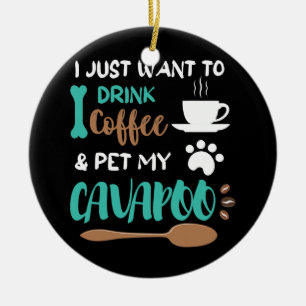 Funny Cavapoo Coffee Cool Cavapoo, eigenaar van Do Keramisch Ornament