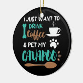Funny Cavapoo Coffee Cool Cavapoo, eigenaar van Do Keramisch Ornament (Links)