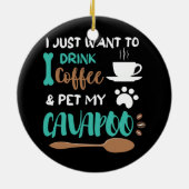 Funny Cavapoo Coffee Cool Cavapoo, eigenaar van Do Keramisch Ornament (Achterkant)