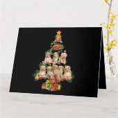 Funny Cavapoo Dog Merry kerstboom Cavapoo Lov Kaart (Gele Bloem)