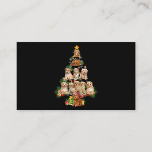 Funny Cavapoo Dog Merry kerstboom Cavapoo Lov Visitekaartje