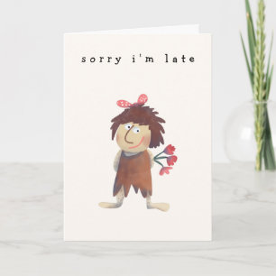 Funny Cave Woman Humoureuze Cartoon Beloofde verja Kaart