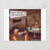 Funny Caveman Author "Meet the Author" Briefkaart (Voorkant)