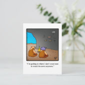 Funny Caveman News Humor Briefkaart (Staand voorkant)