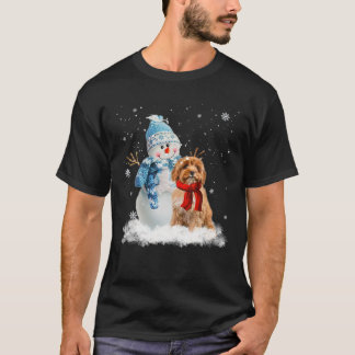 Funny Cavoodle Kerstmis Snowman Kerstmis Pajama T-shirt