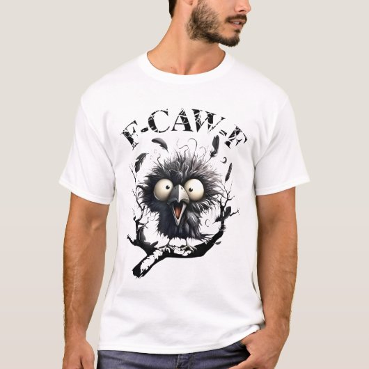Funny Caw Shirt Black Crow Black Bird Funny Crow H (Voorkant)