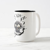 Funny Caw Shirt Black Crow Black Bird Funny Crow H Tweekleurige Koffiemok (Voorkant rechts)