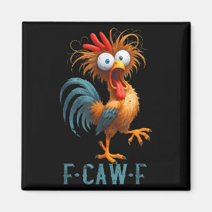 Funny Caw Shirt Black Crow Chicken Funny Chicken H Magneet