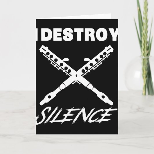 Funny Ccolo Shirt - I Destroy Silence New Year Gif Kaart (Voorkant)