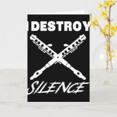 Funny Ccolo Shirt - I Destroy Silence New Year Gif Kaart (Gele Bloem)