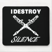 Funny Ccolo Shirt - I Destroy Silence New Year Gif Muismat (Voorkant)