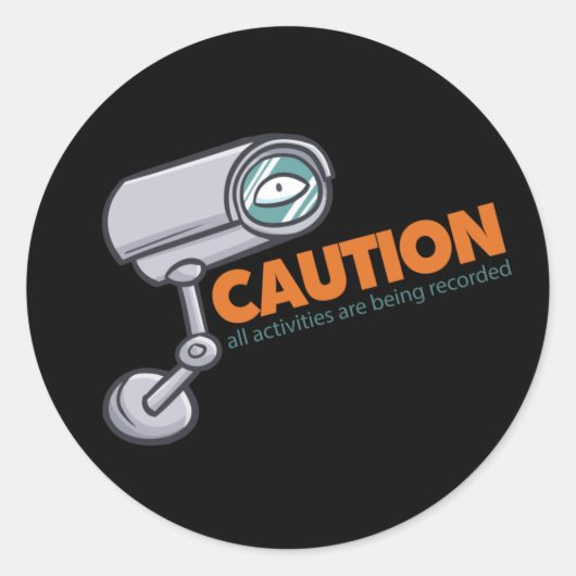 Funny CCTV Cartoon Stickers & Labels (Voorkant)