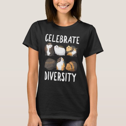 Funny 'Celebrate Diversity' Cute Shirt for Guinea  (Voorkant)