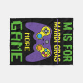 Funny Celebrate Mardi Gras Video Game Controller G Fleece Deken (Voorkant (Horizontaal))