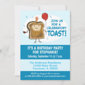 Funny Celebratory Toast Birthday Party nodigt uit Kaart (Voorkant)
