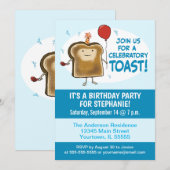 Funny Celebratory Toast Birthday Party nodigt uit Kaart (Voorkant / Achterkant)