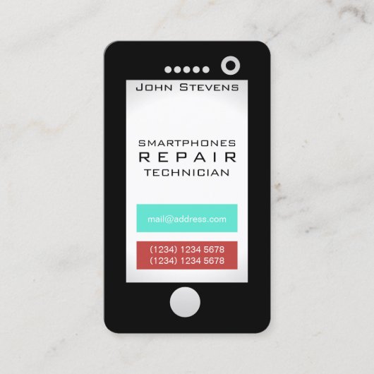 Funny cell phone faux ziet er uit visitekaartje (Voorkant)