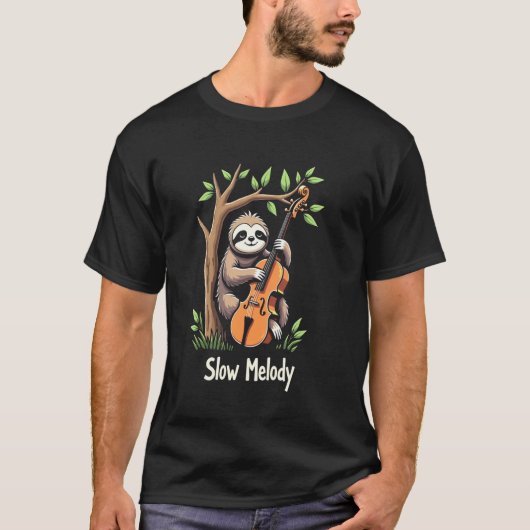Funny Cellist Sloth Cello Player Classical Music S T-shirt (Voorkant)