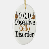 Funny Cello Keramisch Ornament (Rechts)