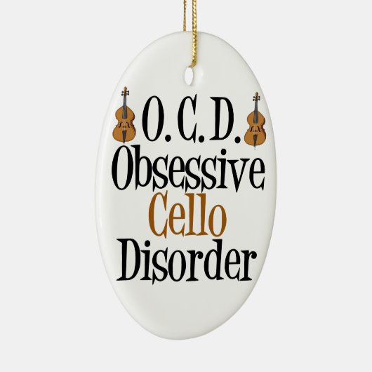 Funny Cello Keramisch Ornament (Rechts)