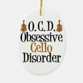 Funny Cello Keramisch Ornament (Voorkant)