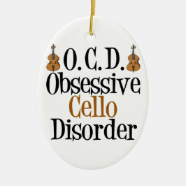 Funny Cello Keramisch Ornament