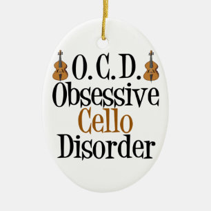Funny Cello Keramisch Ornament