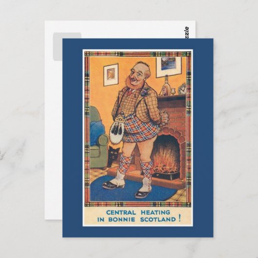 Funny  centrale verwarming in Bonnie Scotland Briefkaart (Voorkant / Achterkant)