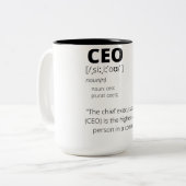 Funny CEO gift mok voor mannen en vrouwen (Voorkant links)