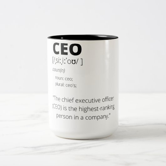 Funny CEO gift mok voor mannen en vrouwen (Center)
