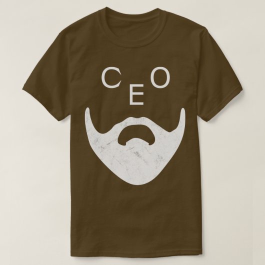 Funny CEO met Beard T-shirt (Design voorkant)
