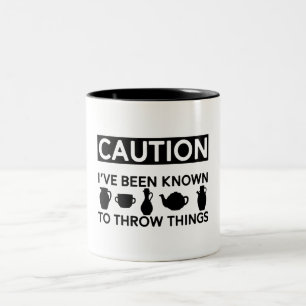 Funny Ceramics Pottery Handmade Clay Maker Tweekleurige Koffiemok