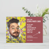 Funny Cereal Guy Kerststut Fotokaart Feestdagenkaart (Staand voorkant)