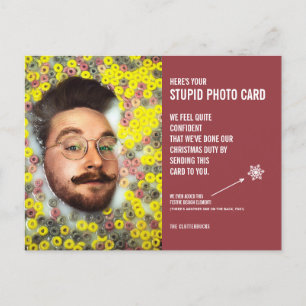 Funny Cereal Kerststomerij Briefkaart met fotokaar