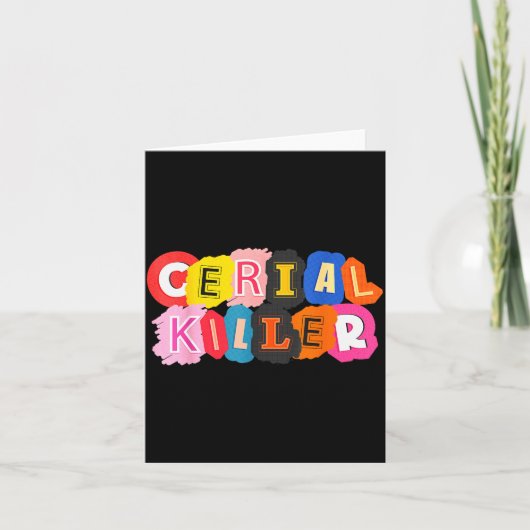 Funny Cereal Killer Cereal Design For Breakfast Lo Kaart (Voorkant)