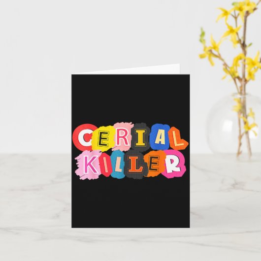 Funny Cereal Killer Cereal Design For Breakfast Lo Kaart (Gele Bloem)
