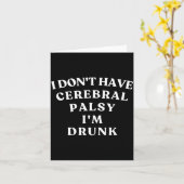 Funny Cerebral Palsy Quotes Meme Humorous Tee Funn Kaart (Gele Bloem)