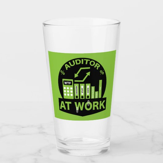 Funny Certified Auditor Gift Glas (Voorkant)